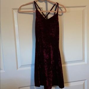 Maroon Velvet Dress